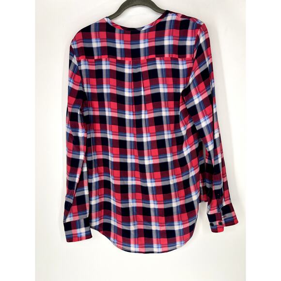 Equipment silk plaid button up blouse xs - Picture 7 of 8